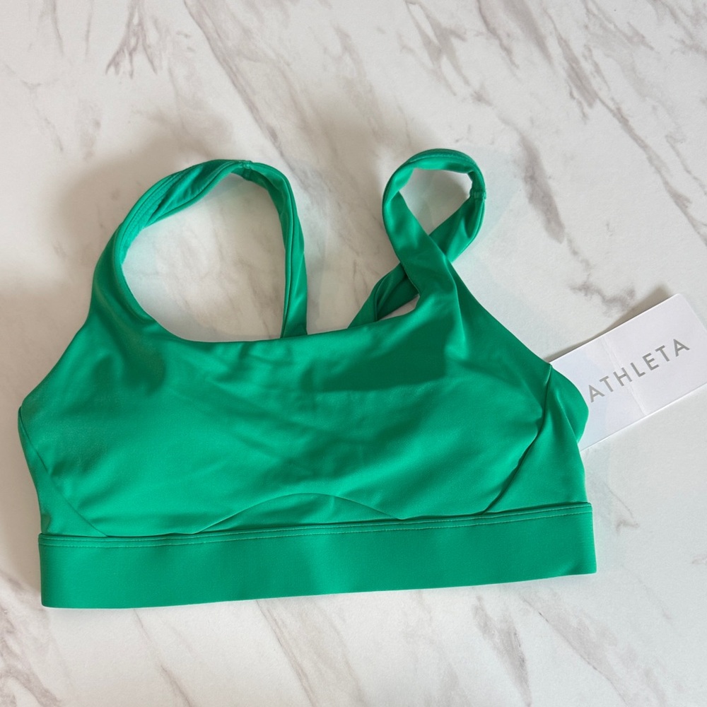 Athleta Emerald Green Smooth Support Sports Bra